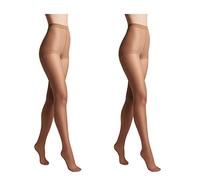 Conte elegant 2er-Pack langlebige Damenstrumpfhose Halbmatt - SOLO 20 DEN - Damen Feinstrumpfhose Strumpfhose mit markiertem Höschenteil - Einfarbig Farbe Bronz Größe 6