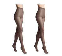 Conte elegant 2er-Pack langlebige Damenstrumpfhose Halbmatt - SOLO 20 DEN - Damen Feinstrumpfhose Strumpfhose mit markiertem Höschenteil - Einfarbig Farbe Grafit Größe 6