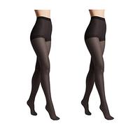 Conte elegant 2er-Pack langlebige Damenstrumpfhose Halbmatt - SOLO 20 DEN - Damen Feinstrumpfhose Strumpfhose mit markiertem Höschenteil - Einfarbig Farbe Schwarz Größe 4