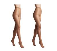Conte elegant 2er-Pack langlebige Damenstrumpfhose Halbmatt - SOLO 40 DEN - Damen Feinstrumpfhose Strumpfhose mit markiertem Höschenteil - Einfarbig Farbe Bronz Größe 6