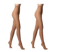 Conte elegant Damenstrumpfhose 50 DEN 2er Pack Netzstrumpfhose Gestrickte Mikrofaser Samt Weich Feinstrumpfhose Klassisch Verstärkte Zehen Farbe Bronzegröße 3 EPISODE