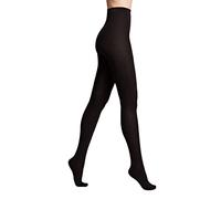Conte elegant Damenstrumpfhose BAUMWOLLE 250 DEN mit Baumwolle und LYCRA Extra Dick Glatt Gleichmäßig Verstärkte Zehen Warm für Herbst und Winter Farbe Schwarz Größe 4