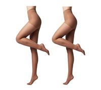 Conte elegant modellierende Damenstrumpfhose 2er Pack - ACTIVE 20 DEN - Stimuliert die Blutzirkulation formende Feinstrumpfhose Damen Strumpfhose - Farbe Mocca Größe 3