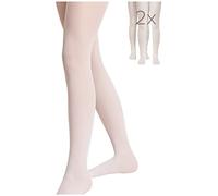 Conte elegant Princess Schicke Kinderstrumpfhose - Alltagsstrumpfhosen - Ballettstrumpfhosen - Ballett Strumpfhose Kinder - Tanzstrumpfhose für Mädchen - 40 DEN - 128-134 - Bianco - 2 Stück