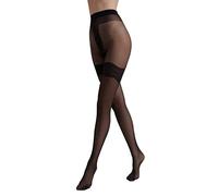 Conte elegant sinnliche Damenstrumpfhose mit Verzierung - FANTASY PERFECT 30 DEN - Feinstrumpfhose Damen Strumpfhose extrem elastisch - Farbe Schwarz Größe 3