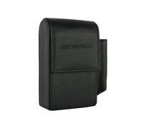 Conte Massimo Zigarettenetui aus Echtem Leder mit Feuerzeugfach - Für Herren und Damen - Zigaretten- und Feuerzeughalter