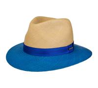 Contrast Brim Traveller Panamahut by Stetson natur-blau XL (60-61 cm)