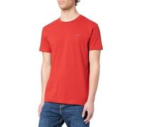 GANT Herren Contrast Logo SS T-Shirt, Ruby RED, M
