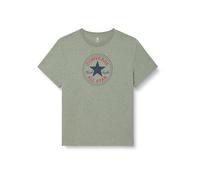 Converse 10025459-A07 Stand FIT Chuck Patch CORE Tee VGH T-Shirt Unisex Adult Charcoal/RED Größe 2XL