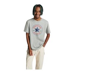 Converse 10025459-A07 Stand FIT Chuck Patch CORE Tee VGH T-Shirt Unisex Adult Charcoal/RED Größe L