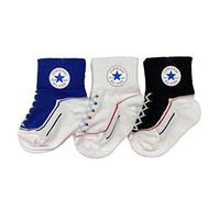 CONVERSE ALL STAR Baby - Jungen Striated Qtr 3pk Socken (1er Pack)