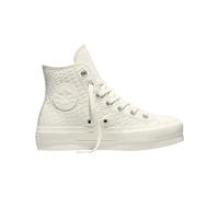 Converse - Aufstieg Sneakers mit Plateausohle - Chuck Taylor All Star Lift High Egret/Egret/Vintage White für Damen - Größe 39 - Weiß Weiß 39