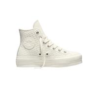 Converse - Aufstieg Sneakers mit Plateausohle - Chuck Taylor All Star Lift High Egret/Egret/Vintage White für Damen - Größe 38 - Weiß Weiß 38