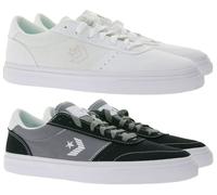 Converse BOULEVARD Low Top Sneaker mit SmartFOAM-Einlegesohle Skater-Schuhe für Damen in Weiß oder für Herren in Schwarz/Grau Damen - Weiß 36