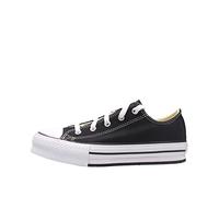 Converse Chuck Taylor All Star Eva Lift Canvas Platform Sneaker, Black/White/Black, 31 EU
