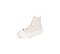 Converse Chuck Taylor All Star Lift Plateau-Sneaker für Damen, strukturiertes Material, Light Dune/Egret/Egret, 8