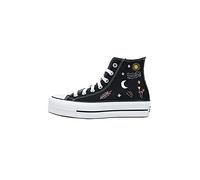 Converse Sneaker Chuck Taylor All Star Lift Plateau Leder Damen 37,5 Schwarz