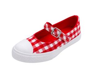 Converse CTAS Dainty Mary Jane Ox Kinder Sneaker Rot Weiß Kariert