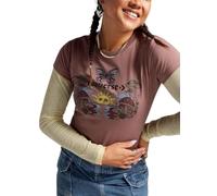 CONVERSE Damen-T-Shirt, Natur, Braun, Größe L, braun