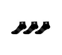 Converse Herren 3 Paar Quarter-Socken - Unterstützung des Fußgewölbes - Polyester - Unisex (Schwarz, 35-38) Blender