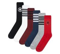 Converse Herren Crew-Socken, University Red, 6er-Pack, Einheitsgröße