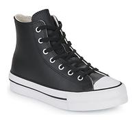 Converse Chuck Taylor All Star Eva Lift Leather Sneaker, Black/Natural Ivory/White, 38.5 EU