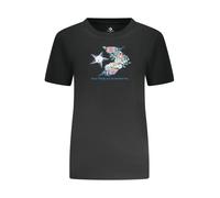 Converse Kurzarm Slim Fit Logo TShirt Print Rundhals Schwarz - Größe: XS