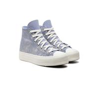 Converse Leder-Sneakers "Chuck Taylor Lift" in Silber - Größe 41 | Damen Sneakers