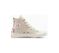 Sneaker CONVERSE "CHUCK TAYLOR ALL STAR CHECKERED ACC", Gr. 38, light dune, egret, rot, Textil, sportlich, Schuhe (32179056-38) light dune, egret, rot