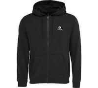 Kapuzensweatjacke CONVERSE "GO-TO EMBROIDERED STAR CHEVRON STANDARD FIT", Herren, Gr. M, schwarz (converse schwarz), Obermaterial: 80% Baumwolle, 20% Polyester, unifarben, sportlich, hoch geschlossene