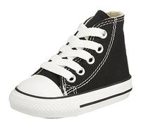Converse Unisex Baby Chuck Taylor All Star High Krabbelschuhe, Schwarz, 18 EU