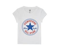 Converse Maglietta a Maniche Corte per Bambini Timeless Chuck Patch Bianco 12 Anni Unisex-Bimbi