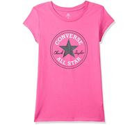T-Shirt CONVERSE "CNVG TIMELS CHUCK PATCH TEE", Kinder, Gr. 140/146 (L), pink (mod pink), Stoff, Obermaterial: 100% Baumwolle, bedruckt, sportlich, Rundhals, Kurzarm eingesetzt abgesteppt, Shirts, für