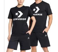Converse Unisex T-Shirt, Star Chevron Tee, Regular Fit, Black, XXL