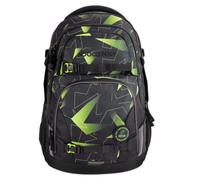 coocazoo Schulrucksack Porter, Lime Flash, schwarz-gelb, ergonomischer & anpassbarer Tornister, höhen- & größenverstellbar, mit Brustgurt & Hüftgurt, leicht & individuell, ab der 3. Klasse