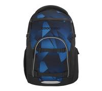 Coocazoo BYTE Schulrucksack „Electric Ice”, schwarz-blau, ergonomischer & anpassbarer Tornister, höhen- & größenverstellbar, mit Brustgurt & Hüftgurt, ab der 3. Klasse