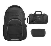 coocazoo BYTE Schulrucksack-Set 3tlg Black Coal