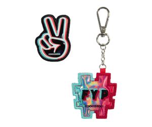 Coocazoo - COOCAZOO Rucksack Accessoire Colour Up-Set Anhänger, Klett-Patch Coocazoo Schulrucksack MATE, JOKER, PORTER mehrfarbig Tik Tok - Farbe -...