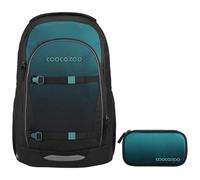 coocazoo EVERY Schulranzen-Set 2tlg für Mädchen und Jungen ab der 4. Klasse mit Rucksack und Schlampermäppchen (Teal Shadows)