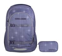 coocazoo EVERY Schulranzen-Set 2tlg für Mädchen und Jungen ab der 4. Klasse mit Rucksack und Schlampermäppchen (Lavender Sky)