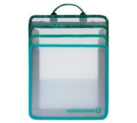 coocazoo Faltbare Heftbox, Fresh Mint, grau-grün, mit Tragegriff, platzsparend mit ausziehbaren Seiten, Heftordner für Schulrucksäcke, ab der 3. Klasse