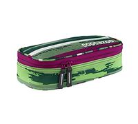 coocazoo Federmäppchen PencilDenzel „Bartik“ grün/pink, Schlamperetui, Geodreieckfach, Stundenplanfach, herausnehmbarer Stiftehalter, zusätzliches Reißverschlussfach