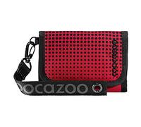 Coocazoo Geldbörse „Blazing Fire”, schwarz-rot, Portemonnaie mit Sichtfenster innen & außen, recyceltes Polyester, Münzfach & Kartenfächern, Klettverschluss, ab der 3. Klasse