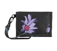 coocazoo Geldbörse „Floral Artnight”, schwarz-blau, Portemonnaie mit Sichtfenster innen & außen, Münzfach & Kartenfächern, Klettverschluss, ab der 3. Klasse