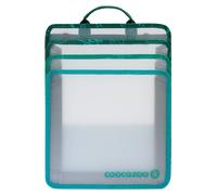 coocazoo Faltbare Heftbox, Fresh Mint, grau-grün, mit Tragegriff, platzsparend mit ausziehbaren Seiten, Heftordner für Schulrucksäcke, ab der 3. Klasse