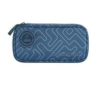 coocazoo Mäppchen „Blue Maze“, blau, mit Klett-Patch, Federmäppchen, großes Hauptfach, Schlaufen für Zirkel und Geodreieck, Stundenplanfach, Reißverschlussfach, ab der 3. Klasse