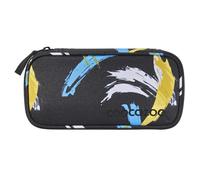 coocazoo Mäppchen „Crazy Artnight, schwarz-blau, Federmäppchen, großes Hauptfach, Schlaufen für Zirkel, Geodreieck und Lineal, Stundenplanfach, Stiftehalter, Reißverschlussfach, ab der 3. Klasse