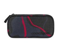 coocazoo Mäppchen „Lava Lines”, schwarz, Federmäppchen, großes Hauptfach, Schlaufen für Zirkel, Geodreieck und Lineal, Stundenplanfach, Stiftehalter, Reißverschlussfach, ab der 3. Klasse