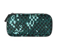 coocazoo Mäppchen „Pixel Blox”, schwarz-grün, Federmäppchen, großes Hauptfach, Schlaufen für Zirkel, Geodreieck und Lineal, Stundenplanfach, Stiftehalter, Reißverschlussfach, ab der 3. Klasse
