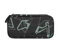 coocazoo Mäppchen „Reflective Graffiti”, schwarz-grau, Federmäppchen, großes Hauptfach, Schlaufen für Zirkel, Geodreieck und Lineal, Stundenplanfach, Stiftehalter, Reißverschlussfach, ab der 3. Klasse